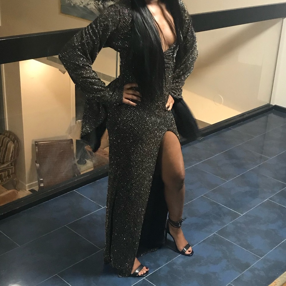 Black Sequin Dress